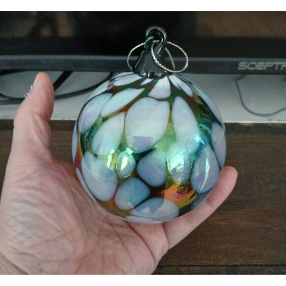 Glass Christmas Ornament Thick Heavy Duty Holiday Tree Decoration 3.5" - Picture 6 of 7